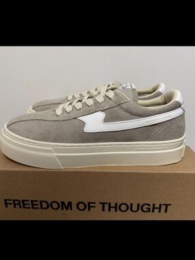 Stepney Workers Club Dellow S-Strike Suede Sneakers Grey White Size 8 women 39EU